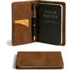 Leather Worx Moleskine - Custodia in pelle per appunti, 8,9 x 14 cm, con porta carte e portapenne, custodia protettiva fatta a mano per tasca Moleskine, libro e quaderni, portafoglio per appunti per viaggiatori
