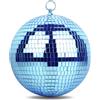oversevenls Sfera specchiata Ø 20cm, Palla da Discoteca da appendere, per feste, discoteca e Matrimonio, blu