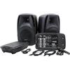 Gemini Sound ES-210mxblu Professionale Audio Bluetooth PA Sistema con Due Altoparlanti e Microfono Da 10 In Woofer Incluso, Miscelatore a 8 Canali Staccabile, Ingressi 4 Line / Microfono, SD, USB
