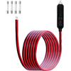 LANMINGLEL, cavo per accendisigari auto da 12 V a 24 V, 14 AWG, spina maschio per accendisigari auto a filo nudo con fusibile da 15 A per inverter, pompa ad aria, tazza elettrica e fai da te (2 m)