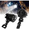 DREAMIZER Faretti Moto Supplementari LED 40W 4000LM, Faro Moto Omologati E IP67 Impermeabili, Luci Anteriori 9-60V Universali Compatibile con Scooter, Cross, E-Bike, Motoslitta, ATV, UTV