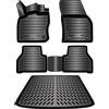 ELMASLINE Set di tappetini in gomma e vasca per bagagliaio per Audi Q5 (GU) 2025-2026, terza generazione, con bordo alto, non adatto per e-Hybrid