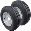 trailer parts4u Ruota 145/80R10 per Rimorchio Ruota Completa 145R10, 145/10 LK 100x4 Cerchio 3,50x10 145 10 (2x)
