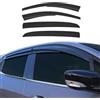 OMAC 4X Deflettori Aria Regenabweiser compatibile con Opel Astra H 2004-2010 Acrilico Dunkel