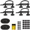 PINNAMAX Set di 4 morsetti a U per box da tetto, viti di fissaggio migliorate per portapacchi da tetto, kit di montaggio per auto e furgoni, 85 mm di larghezza interna, clip di supporto a U in metallo con 8