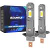 BEAMFLY Lampadina H1 LED Lampadine 40000LM 110 W 6500K Bianc Per 12V Auto | luminosità del 600% per i fari anabbaglianti o abbaglianti, grado di protezione IP68, confezione da 2