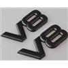esome 2 stemmi V8 in metallo per auto, colore nero opaco, in V8, 3D
