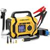 FOWAWU Avviatore Batteria Auto con Compressore 9 in 1, Avviatore Batteria 8000A 26800mAh(Tutti i Benzina e 10L Diesel), Compressore Aria Portatile 150psi con Schermo LCD Digitale Torcia LED