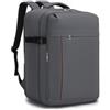 KONO Zaino da Viaggio 45x36x20 per easyJet, 32L Bagaglio a Mano, Grigio