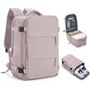 HPLQQ Zaino Ryanair 40x20x25 Zaino da Viaggio Aereo Bagaglio a Mano 20L Borsa da Cabina 40x30x20 per Uomo e Donna Lavoro e Scuola Trekking Casual Daypack Impermeabile per laptop 14,Z-Rosa Polveroso