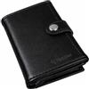 distinguo Portafoglio Uomo Slim RFID con Meccanismo Pop Up, Portamonete, Struttura in Alluminio, Porta Carte in PU, Compatto (Nero)