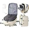 WEPOET Zaino sottovuoto da viaggio con pompa per uomo e donna, bianco, 47*33*20