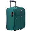 R.Leone Bagaglio a Mano 40x30x20cm Wizzair Vueling 2 Ruota in stoffa A16 (Verde Petrolio, XXS 40x30x20cm 2Ruota)
