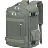 KLOSTAIN Zaino da Viaggio Easyjet 45x36x20 Zaino da Viaggio Aereo Bagaglio a Mano 30L Borsa da Cabina per Uomo e Donna da Lavoro e Scuola Trekking,14 Pollici Porta PC Verde