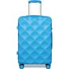 British Traveller Valigia Rigida Grande 74,5CM Trolley Grande con Rotelle,Azzurro