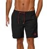 riverso RIVDavid - Costume da bagno da uomo, con coulisse, 100% poliestere, nero, blu, rosso, verde, arancione, S, M, L, XL, XXL, 3XL, 4XL, 5XL