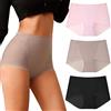 Anntry Intimo a Vita Alta da Donna Mutandine in Morbido Pizzo No Show Mutandine a Copertura Totale Boy Short Plus Size