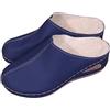 Dasongff Pantofole da donna, da uomo, invernali, calde, memory foam, comode zoccoli imbottiti in finta pelle scamosciata con pelliccia, fodera antiscivolo per interni ed esterni, B blu., 38 EU