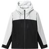 Genérico Giacca Softshell leggera da uomo Alpberg Cappotto per il tempo libero all'aperto Cappotto impermeabile Trekking Giacca Transizionale Blazer Sportivo con Cappuccio Tinta Unita, bianco, XL