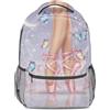Generic Zaino con stampa ballerina per ragazze, zaino per bambini Dreamy Pointe Ribbon, elegante borsa per libri per studenti floreale 40,6 cm