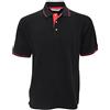 Kustom Kit - Polo 100% Cotone - Uomo (M) (Nero/Rosso Acceso)