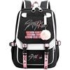 Flyself Unisex Kpop Zaino Hip-hop Zaino Borsa da Studente Daypack da Viaggio Sportivo per Esterno Bang Chan Changbin Hyunjin Han Felix Seungmin