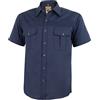 Coevals Club Camicia da Uomo Casual con Bottoni a Pressione, Tinta Unita, vestibilità Normale, a Maniche Corte, Facile da Stirare, per Il Tempo Libero, 06 Blu Navy, XL