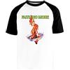 Newtee Graphic Faith Arts No More Love Rock Band Maglietta da Baseball Bianca Unisex Manica Corta Nera