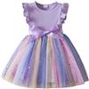 Alunsito San Valentino: completino 3 pezzi per neonata vestiti tutina manica lunga top pantaloni elasticizzati fascia casual set 4 anni viola 4-5 anni