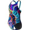 Speedo Costume da bagno digitale Leaderback per ragazze in vetro artico
