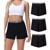 wirarpa Boxer Corti da Donna in Cotone Estivi Set da Donna Pantaloncini da Pigiama Casual Confezione da 3 Nero Taglia M