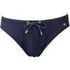Emporio Armani Slip Mare Costume Piscina Elastico in Vita con Coulisse Esterna Beachwear Articolo 211730 4R407, 06935 Blu Navy - Navy Blue, EUR 46 / CN 175/82A