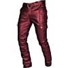 Generic Pantaloni da Uomo in Pelle a Zampa, vestibilità Slim, Casual, Cargo, Streetwear, Pantaloni da Lavoro con Tasche, Eleganti, Rossi, Taglia 5XL.