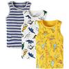 ANIMQUE Ragazzi Canottiere Bambino Bambini Cotone Cartone Animato Canotte 3 Pezzi