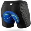 NICEWIN Pantaloncini Ciclismo Uomo 3D Gel Imbottitie Pantaloni Corti da Bicicletta da Uomo Traspiranti Antiscivolo Antiurto Intimo Mutande