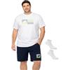 LOTTO homewear Completo Sportivo Uomo Cotone T-Shirt + Pantaloncino + Calzini in OMAGGIO Pigiama Corto Estivo Uomo leggero M L XL 3XL 4XL 5XL Calibrato Taglie Maxi (BIANCO 202, 5XL)