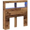 vidaXL Testiera con Contenitore a LED Legno Antico 100x17x102 cm