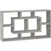 vidaXL Scaffale a Muro 8 Scomparti Grigio Cemento