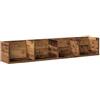 vidaXL Cd-wandschap 100x18x18 cm bewerkt hout oud houtkleurig