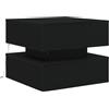 vidaXL Tavolino da Salotto con Luci LED Rovere Nero 50x50x40 cm