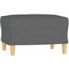 vidaXL Poggiapiedi Grigio Scuro 60x50x41 cm in Tessuto