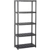 vidaXL Opbergrek 5-laags 71x38x170 cm kunststof zwart