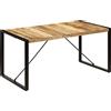 vidaXL Tavolo da Pranzo 160x80x75 cm in Legno Massello di Mango