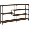 vidaXL Wandtafel 160x32x95 cm bewerkt hout bruin eikenkleur