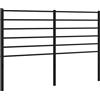 vidaXL Vervangend hoofdbord metaal zwart 135 cm