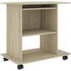vidaXL Computerbureau 80x50x75 cm bewerkt hout sonoma eikenkleurig