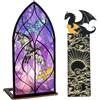 AIRTILY 1 Libreria A Forma di Drago E 1 Segnalibro, Decorazione di Studio di Fantasia, Memoria Desktop Creativa, Supporto Stabile per I Libri.