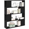 vidaXL Set mobile TV 100 x 24 x 124,5 cm Rovere Nero