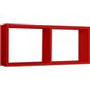 MODULARREDO | MORGANA Mensola da Muro, Libreria Sospesa, Libreria da Parete, Scaffale da Parete, Rosso, 70x30 p15.5 cm - Made in Italy