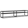 vidaXL Tv-meubel 200x40x40,5 cm gehard glas zwart